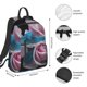 thumbnail image 2 of Disketp Blue Lipped Pit Viper And Three Pink Roses Mochila Ligera e Impermeable, Mochila de Día Resistente para Viajes, Senderismo y Uso Diario para Hombre y Mujer, 2 of 7