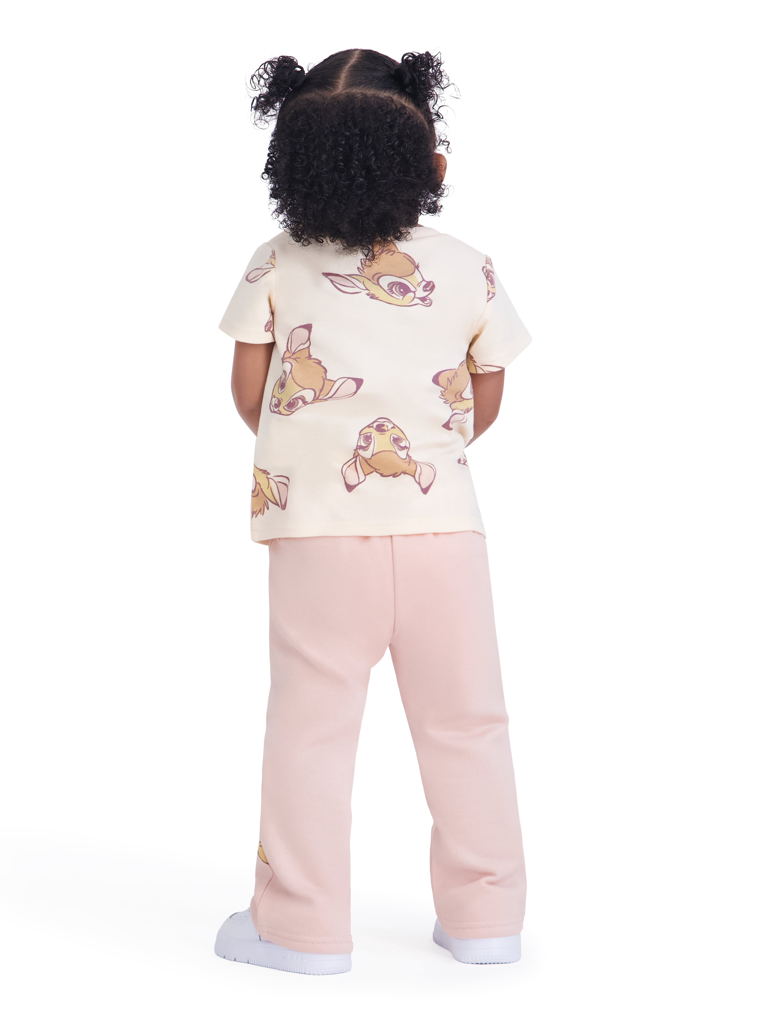 Bambi Baby Girl 3 Piece Fleece Jogger Set, Sizes 0-24 Months