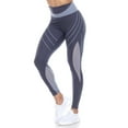 thumbnail image 2 of White Mark Women's High-Waist Reflective Piping Activewear Sports Leggings, 2 of 5