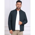 thumbnail image 5 of DARING DIVA Lightweight Stand Collar Full Zip Up Golf Bomber Jacket S Dark Blue, 5 of 7
