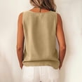 thumbnail image 4 of Fewfanhot Tops for Women Trendy Summer Summer Casual Sleeveless Button Down Tank Tops Fashion Work Waistcoat, 4 of 9