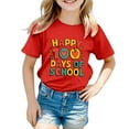 thumbnail image 3 of WOYY Kids 100 Days Of School T-Shirt Boys Girls Letter Print Short Sleeve T Shirt Tee Top, 3 of 3