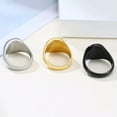 thumbnail image 6 of 14mm Silver Gold Black Polished AAA Band Womens Stainless Steel Smooth Ring 6-10, 6 of 8