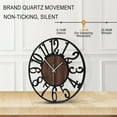 thumbnail image 5 of Large Wall Clock for Living Room Decor, 20 Inch Non Ticking Silent, Battery Operated Modern Vintage Oversized Wall Clock for Bedroom Kitchen, 5 of 9