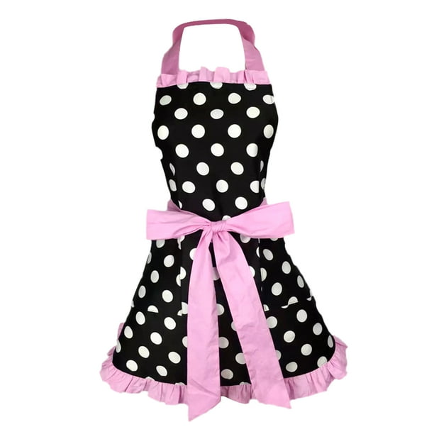 Delantal dulce, delantal de cocina para mujer, delantal de cocina con presillas, color: Rosado