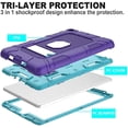 thumbnail image 3 of Rantice iPad 6th Generation Cases, iPad 5th Generation Case, iPad Air 2 Case, iPad 9.7 Case, Shockproof Rugged Drop Protection Cover Built with Kickstand for iPad 9.7'' A1893/A1954/A1822/A1823 Purple+Dark blue, 3 of 7