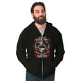 thumbnail image 3 of You Must Be 2nd Due Fire Fighter Men's Big & Tall Graphic Zip Up Hoodie Brisco Brands 3X, 3 of 5