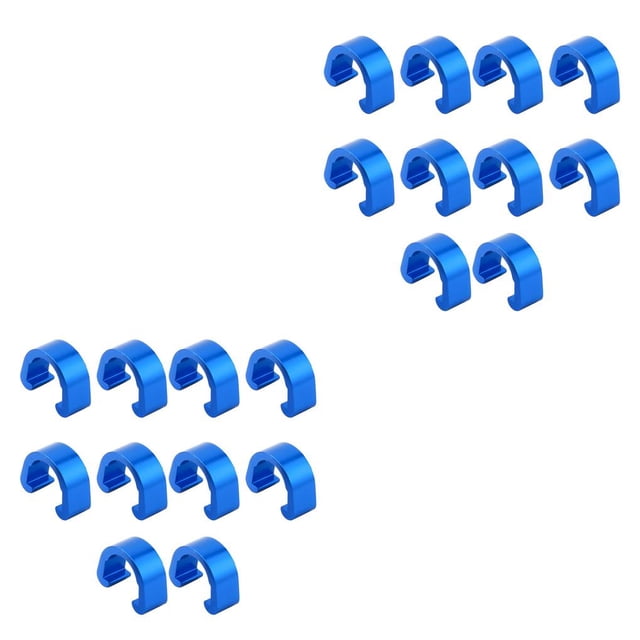 Toystoory 10 piezas Cable de bicicleta C Clips Abrazaderas de guía de manguera Fijador para bicicletas Púrpura Type5 NO5