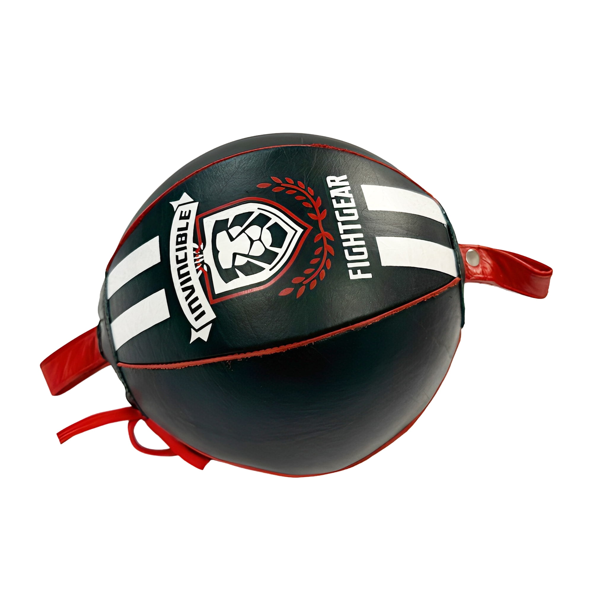 Professional Leather Double End Boxing Bag with Bungee Cords for Boxing, MMA, Muay Thai, Fitness Speed Dodge Reflex Ball, Floor to Ceiling Training, 9 Inch