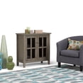 thumbnail image 2 of Simpli Home Warm Shaker 32 inch Wide Solid Wood Transitional Low Storage Cabinet in Distressed Grey, 2 of 13