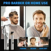 NEXPURE Hair Clippers for Men, Cordless Hair Clipper and Beard Trimmer Set with LCD Display, Professional Grooming Kit for Home Haircuts