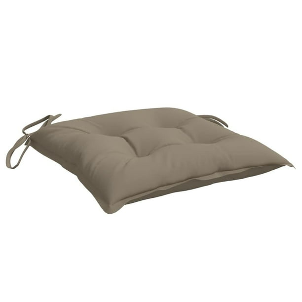 Cojín para silla VidaXL, tela, jardín, comedor, color topo, juego de 6