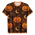 thumbnail image 4 of Halloween Shirts for Men Halloween Pumpkin Graphic Tees Short Sleeve Crewneck Funny Halloween Costumes Tops, 4 of 5