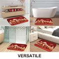 thumbnail image 5 of 1pc Gingerbread Christmas Train Absorbent Non-Slip Bathroom Thickened Flannel Rug Decor,Soft,Quick Drying,Suitable For Indoor/outdoor Use,Bathrooms,Bedrooms,Kitchens,Terrace,Laundry Rooms,16"x24", 5 of 9