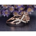 thumbnail image 4 of HeartsAndYou 3ct Natural Peach Morganite Engagement Ring 14k SOLID Rose Gold Halo Wedding, 4 of 9