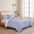thumbnail image 5 of Quilts Twin XL Size, Lavender Purple Soft Comforter Bedding Set for Bed, Vintage Solid Color Modern Minimalist Lightweight Quilted Bedspread with Pillow Cover(2 Pieces) for All Season, 68x98 Inch, 5 of 5