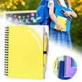 thumbnail image 2 of Small Notebook with Pen Holder, 5.9" x 7.1" Pocket Notebook with Pen Holder, 6 Colors School Notebook, 70 Pages Portable Journal, Lined Pages Bound Journal Notebook, 1Notebook+1Pen Combo Pack, 2ml,B, 2 of 6