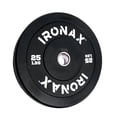 thumbnail image 1 of Ironax 25 lb Olympic Bumper Plate 2 Inch Low Bounce Rubber Home Gym, 1 of 5