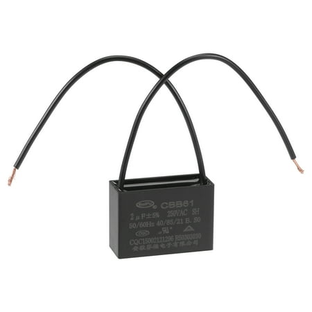 

Uxcell 2uF 250V AC 2 Wires CBB61 Ceiling Fan Capacitor 1 Pack