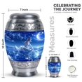 thumbnail image 3 of Swan Dreamscape Set Of 4 - 3 Inch Urn, Grey Cremation Urn, Mini Keepsake Urns, Urn For Ashes Adult Male|female, Decorative Urns, Ash Holders For Human Ashes, Memorial Urn, 3 of 5