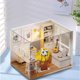 thumbnail image 4 of 3D DIY Casa de muñecas en miniatura Montaje de madera Sala de estudio Cabaña Decoración de habitación hecha a mano JShteea  El nuevo, 4 of 9