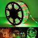 thumbnail image 1 of Luces LED tipo cuerda Jnaurb de 100 pies para exteriores, 720 LED, 8 modos, rojo y verde, 1 of 8