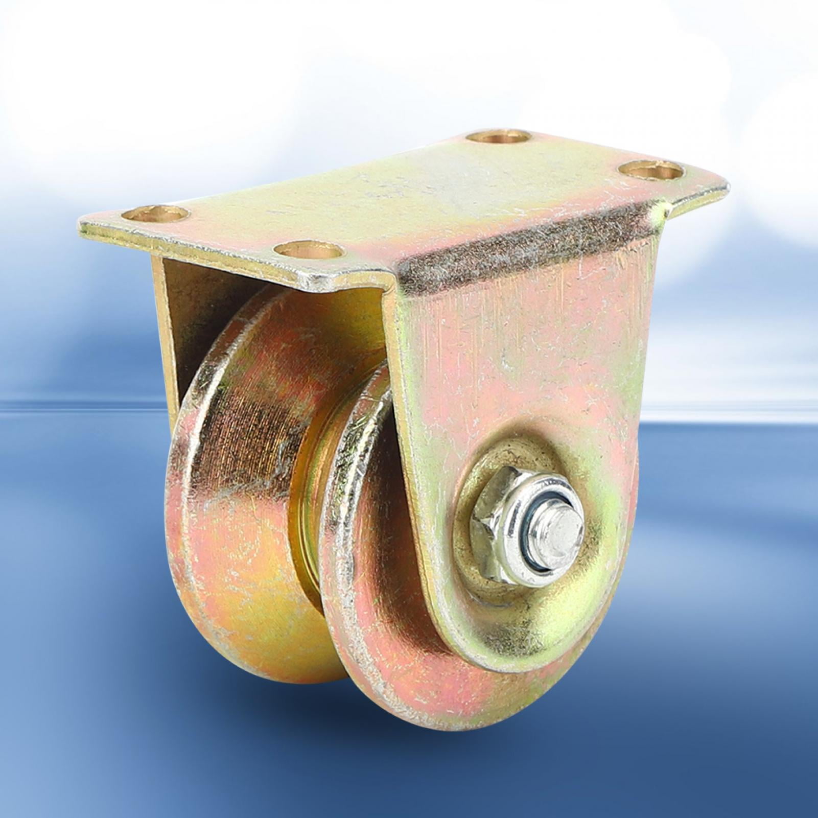 YLSHRF V-Groove Industrial Wheel,V-Groove Wheel 45# Steel Sliding Door Track Rigid Caster Industrial Guiding Pulley,45 Steel V-Groove Wheel