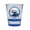 Blue, variant on Bethany Beach Delaware Design B Souvenir 2 oz Round Shot Glass Orange