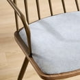 thumbnail image 7 of Guyou Metal Dining Chairs Set of 6, Mid-Century Modern Upholstered Linen Kitchen Chairs with Antique Copper Spindle Back and Armrests for Dining Room/Restaurant, Grey, 7 of 7