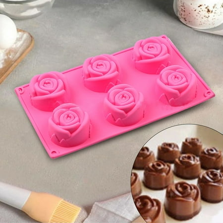 

SWSUSN Silicone Cake Tool Soap Making Template Party Small Cake Chocolate Rose Cake Drip Glue DIY Baking Tool Kitchen Tool