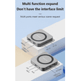 thumbnail image 4 of m.2 NVME 2230 Solid State Drive Box Magnetic 8-in-1 Multifunctional Docking Station 4K HDMI+TF Card Reader+PD100W+Type-C 3.2 for External Mobile Phone Tablet Notebook Converter Hub, 4 of 7