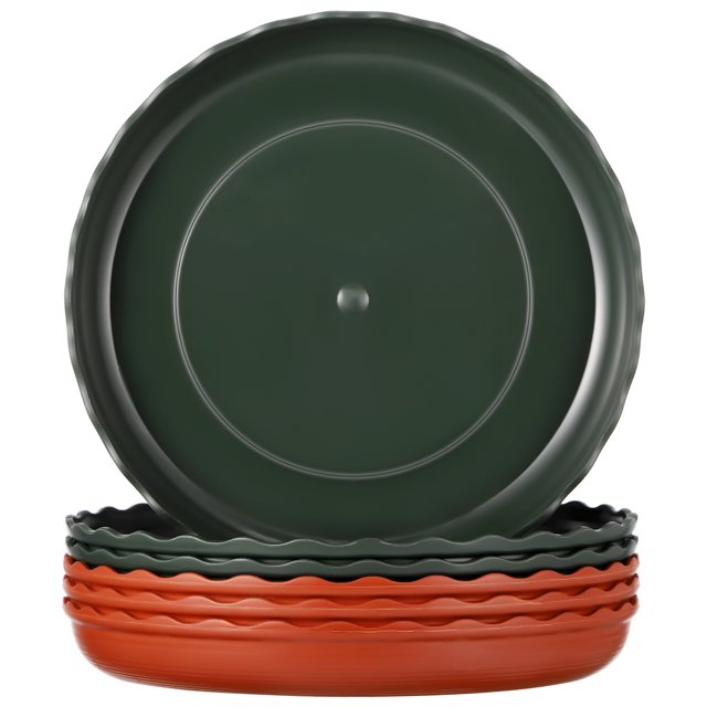 Injueey Gran oferta, 6 unidades/juego de platillos para plantas, bandejas redondas de plástico para macetas, planes reutilizables lavables, bases de Jardín y Patio Injueey HA006270-00