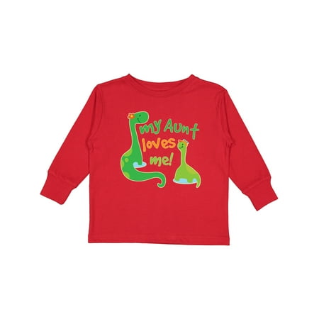 

Inktastic My Aunt Loves Me Nephew Gift Toddler Boy Girl Long Sleeve T-Shirt