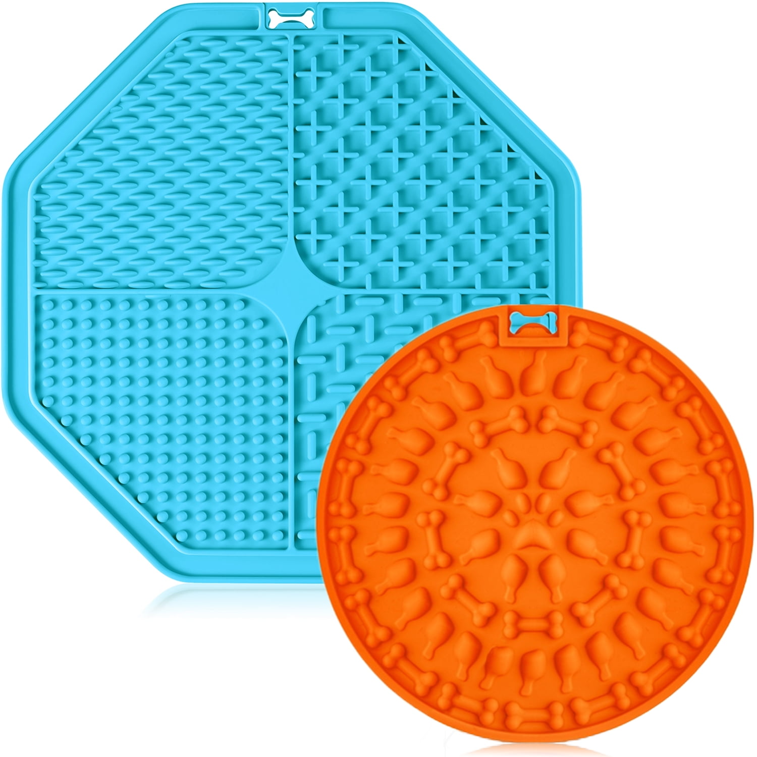 CRMADA Dog Shower Licking Pad, Peanut Butter Slow Feeder, 2 Pieces,  Silicone, BPA Free, 5.9 in Diameter