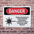thumbnail image 4 of (2 Pack) Visible And Invisible Laser OSHA Danger Sign 10 Inch X 7 Inch Plastic Sign, Weather Resistant, UV Protected for Workplace, Business, and Construction Site, Made in the USA, 4 of 8