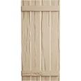 thumbnail image 3 of Ekena Millwork 23 1/2"W x 48"H Rustic Four Board Spaced Board-n-Batten Riverwood Faux Wood Shutters (Per Pair), Primed Tan, 3 of 11
