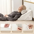 thumbnail image 4 of Gymax 3 PCS Bed Wedge Pillow Set Adjustable Incline Pillow w/ Air Memory Foam Off-white, 4 of 10