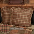 thumbnail image 2 of VHC Brands Crosswoods Plaid Cotton Primitive Bedding Square Euro Sham, Natural Tan, 2 of 5