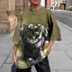 thumbnail image 2 of Blusa informal de manga corta con estampado de animales y manga corta para mujer Fridja  gope3480, 2 of 6