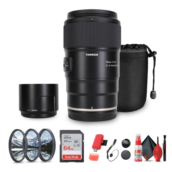 Tamron 90mm f/2.8 Di III VXD Macro Lens for Nikon Z Bundle with Acccessories