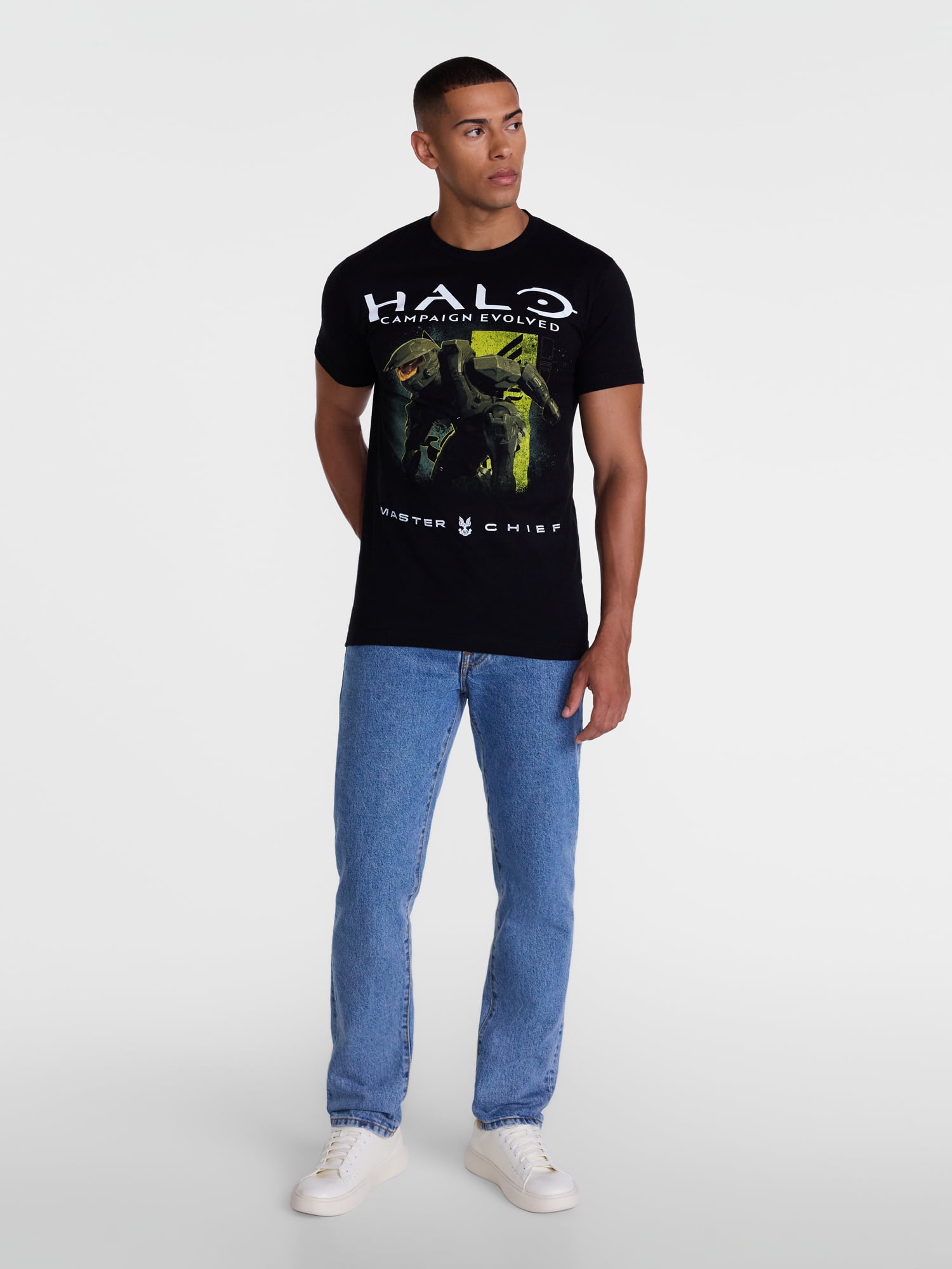 Halo Men's and Big Men's Graphic Cotton Tee with Short Sleeves, Sizes S-3XL