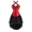 Red, variant on Corsets for Women Bustiers Overbust Top 2 Pieces Set Halter Brocade Floral Plus Size Black XS