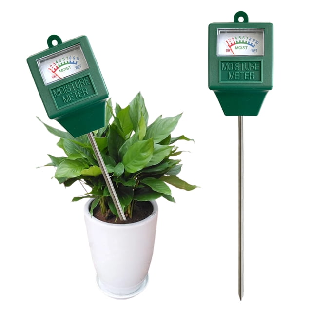 Square Table Soil Moisture Meter No Battery Required Soil Moisture Detector Moisture Meter Flower Grass Watering Potted Plant Moisture Tester Measurement Instrument 9x5x4cm, Probe