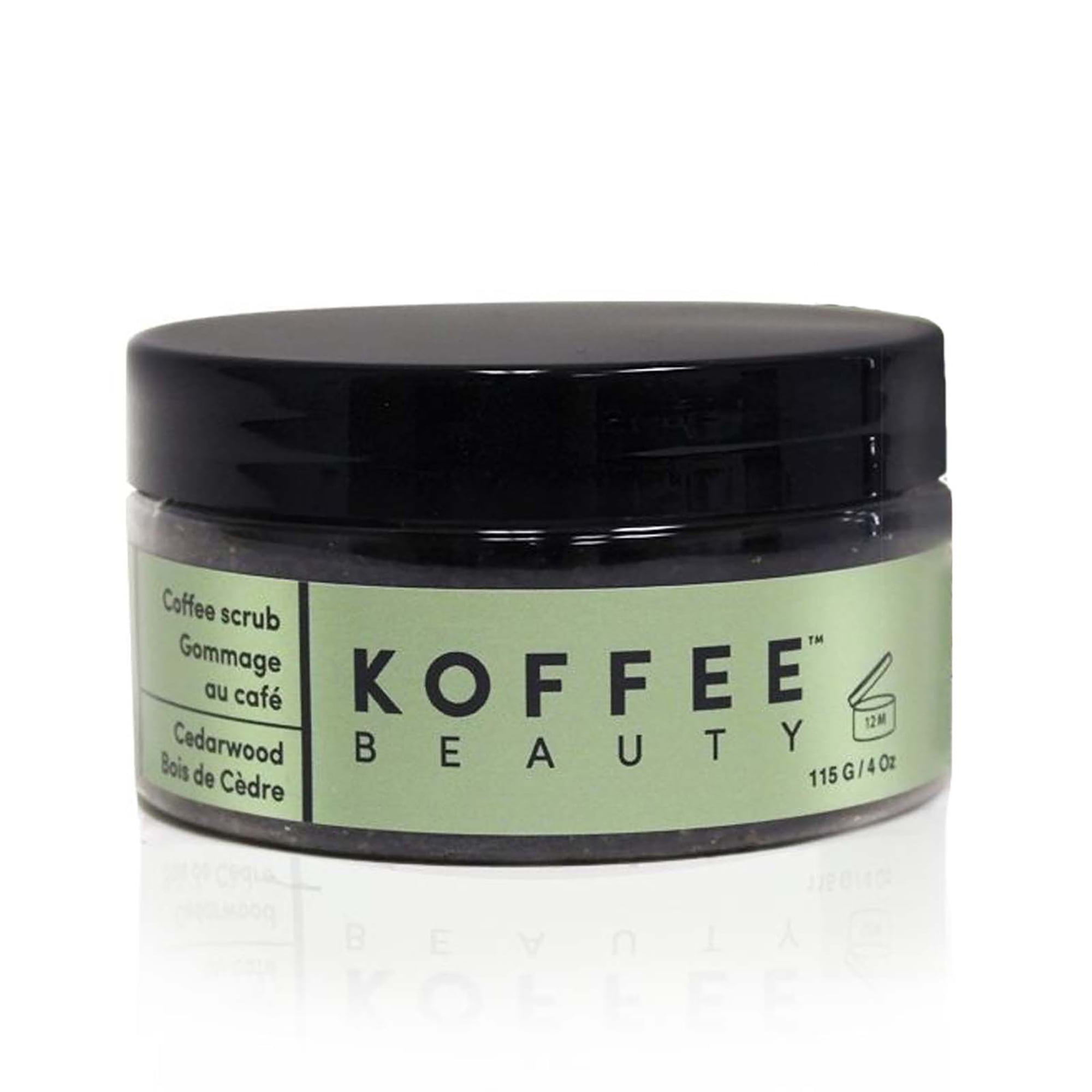 Koffee Beauty Coffee Scrub, Body Scrub for Women, Cedarwood, 4 oz