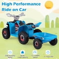 thumbnail image 2 of Gymax Kids Electric ATV Car 6V Battery-Powered Ride on Toy w/Removable Back Trailer Blue, 2 of 7