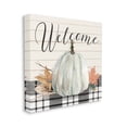 thumbnail image 3 of Stupell Industries Welcome Plaid Pumpkin Sign Graphic Art Gallery Wrapped Canvas Print Wall Art, Design by Livi Finn, 3 of 7