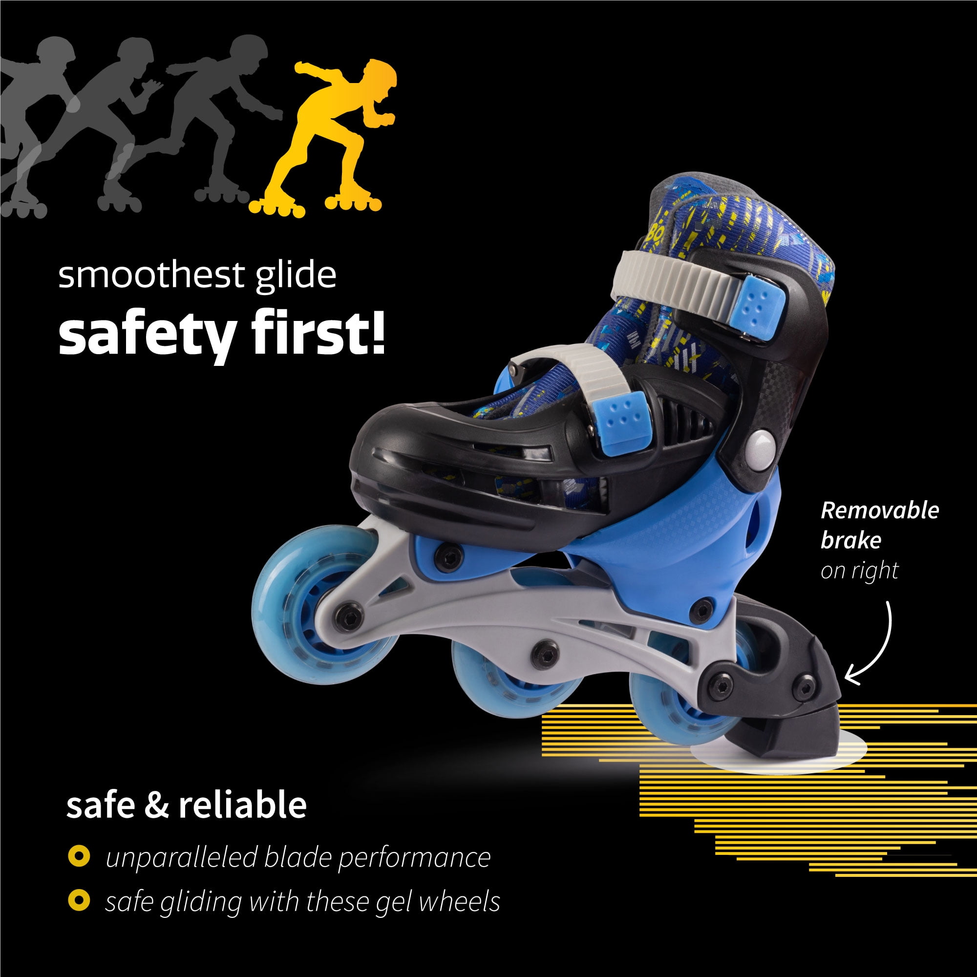 New Bounce Inline Skates for Toddlers – Adjustable Roller Blades for Junior Shoe Size 8-11 – Comfortable and Durable Inline Skates for Kids