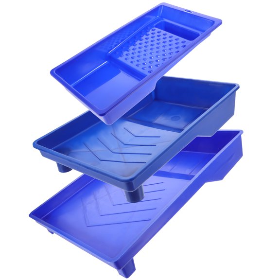 WRISTBIQUE Color Mixer Tray Wall Paint Trays Blue Plastic 3Pcs 14.4X10.6in