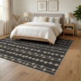 thumbnail image 3 of ODIKA 6'x9' Beige Charcoal Cascade Design Washable Area Rug Modern Vertical Lines with Geometric Flair for Family Room, Living Mater Bedroom, Non-Slip, Easy Care, 3 of 7
