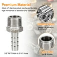 thumbnail image 5 of 1pcs Stainless Steel Barbed Fitting 3/8" to 5/16" Hose ID Hose Fitting, 5 of 7
